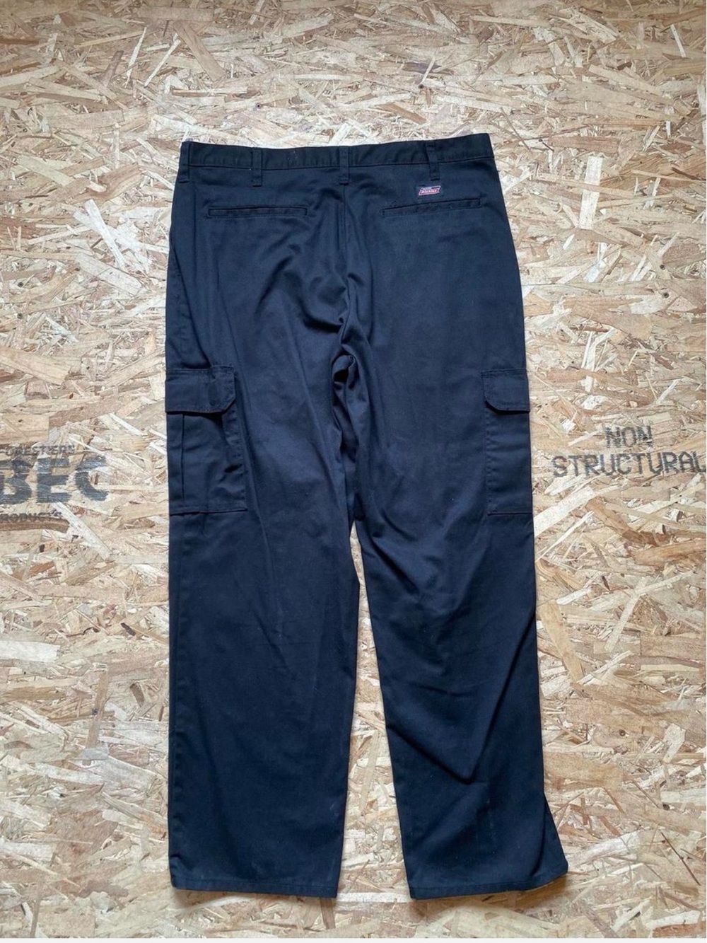 Dickies Black Cargo Pants with Side Pockets